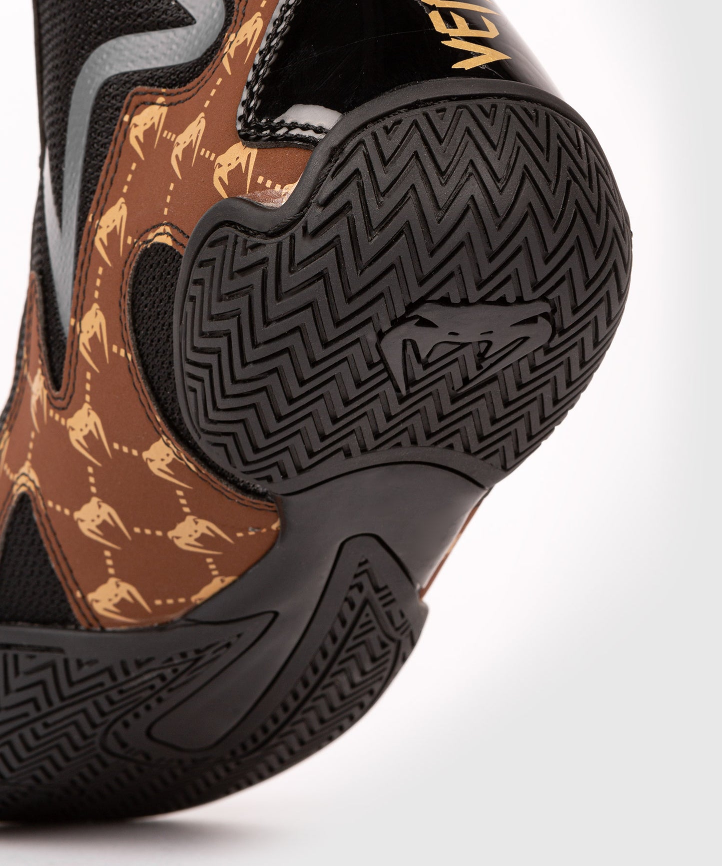 Zapatillas de boxeo Venum Elite Evo Monogram - Negro/Marrón