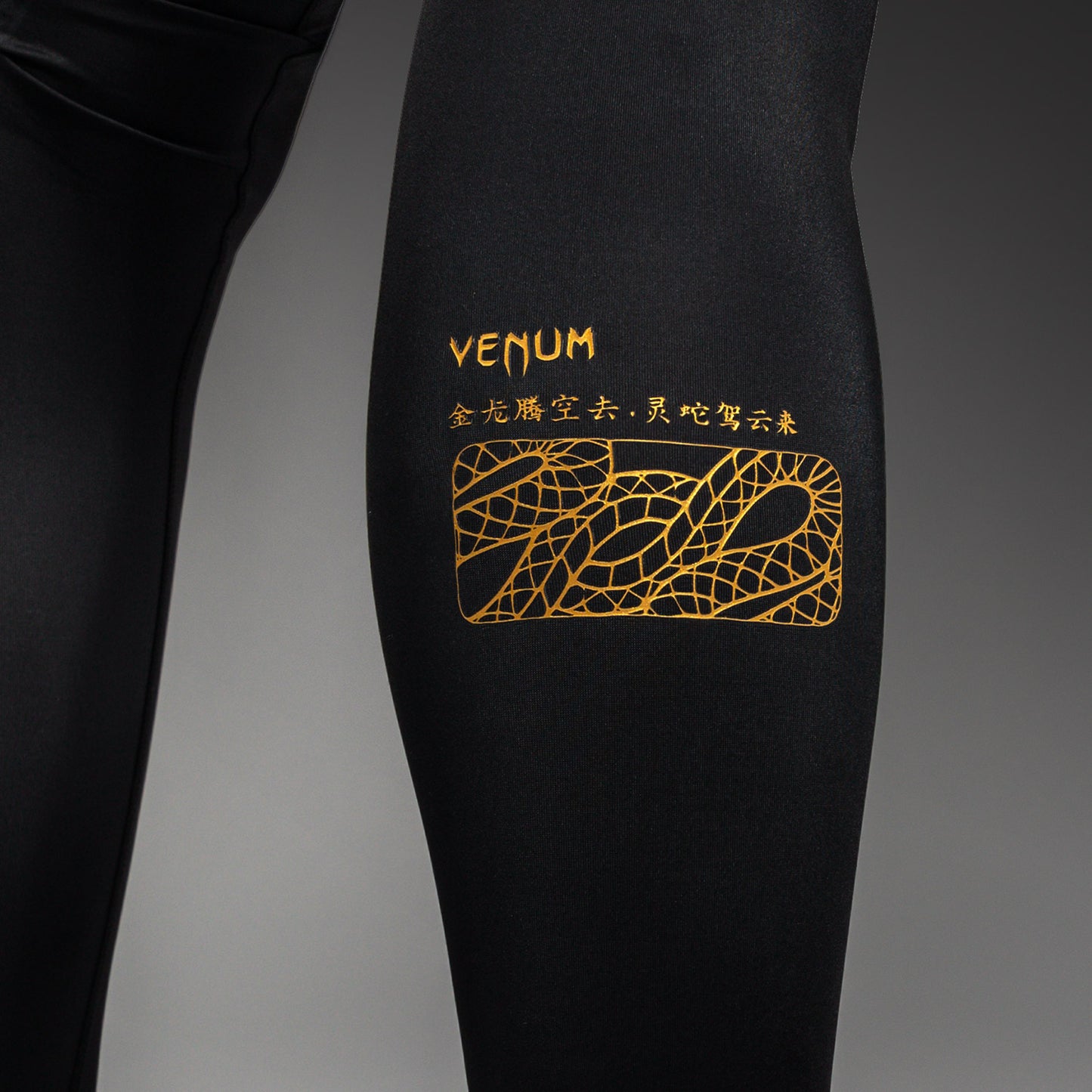 Venum Serpenti Mallas – Negro/Plateado/Dorado