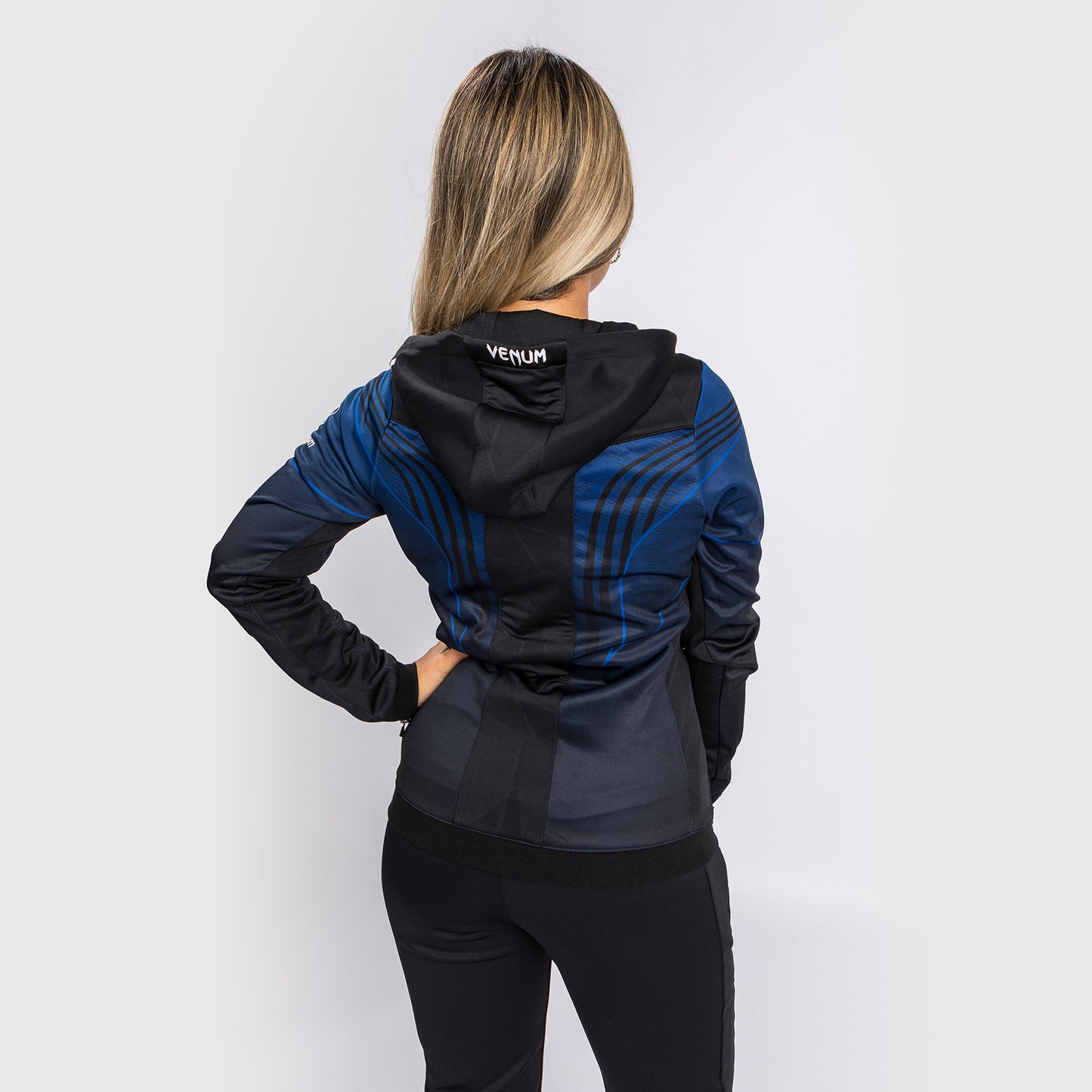 Sudadera con capucha Walkout para mujer UFC Venum Authentic Fight Night 2.0 - Midnight Edition