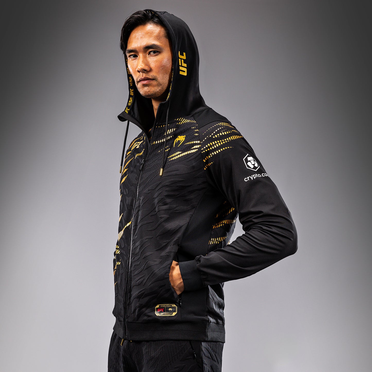 UFC Fusion by Venum Authentic Fight Night Sudadera con Capucha para Hombre - Champion