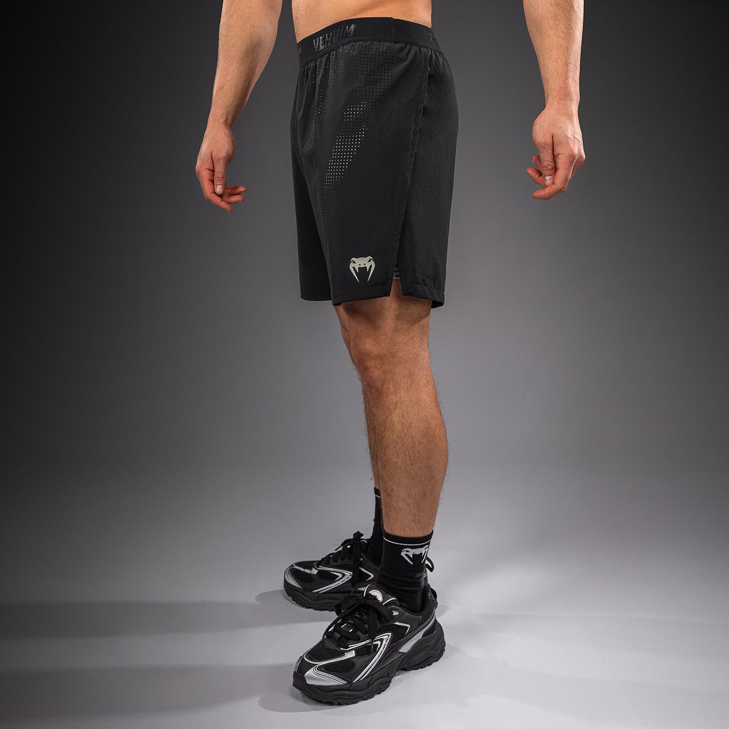 Pantalones cortos de entrenamiento híbridos Venum Lazer - Negro/Gris