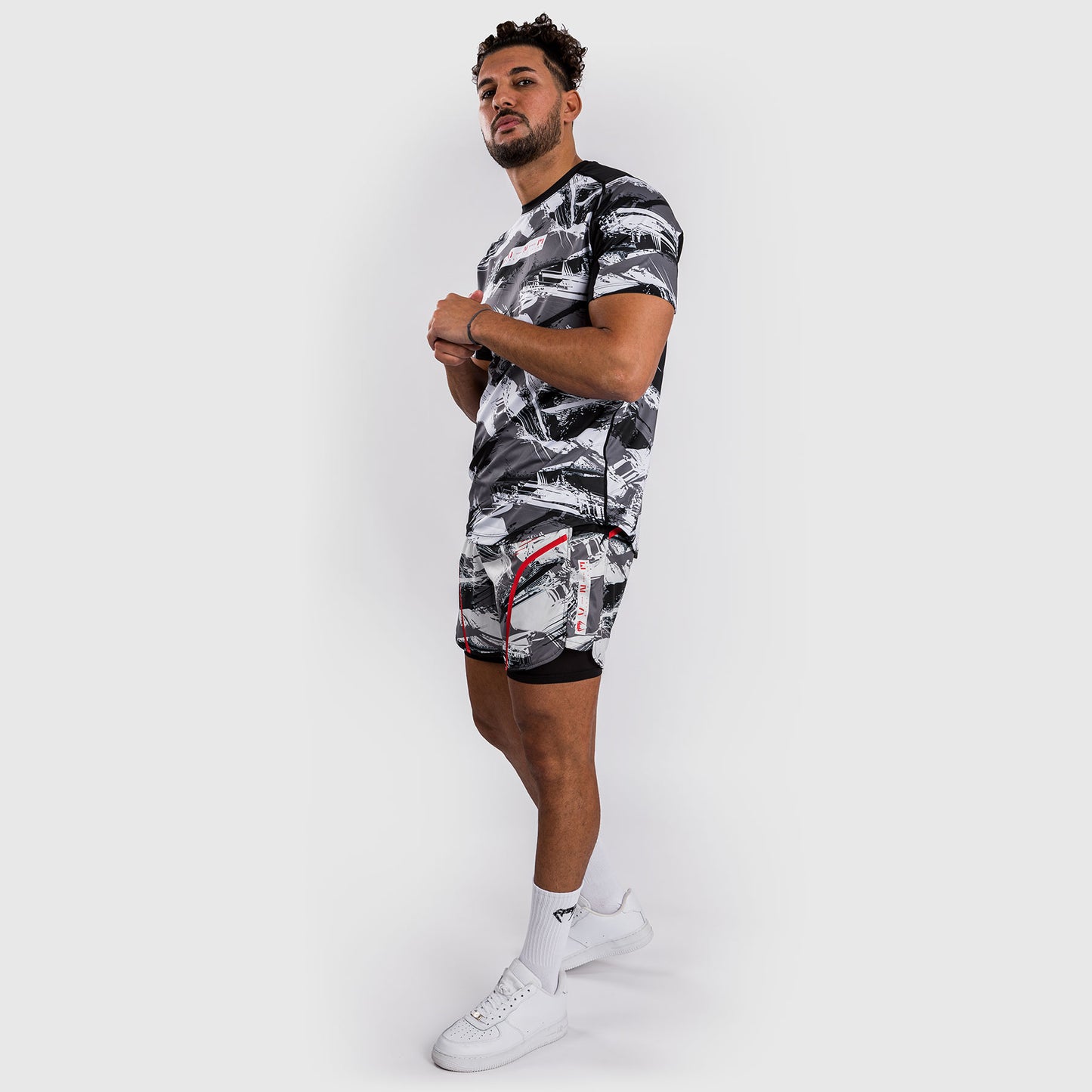 Venum Electron 3.0 Camiseta Dry-Tech - Gris/Rojo