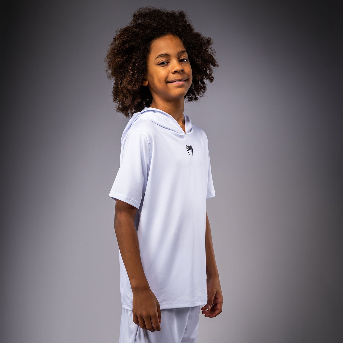 Venum Elite Sudadera Dry-Tech Manga Corta Para Niños - Blanco