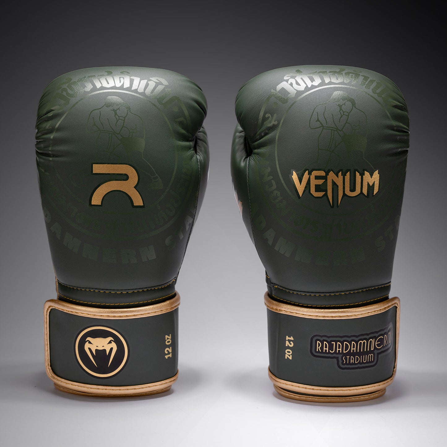 Venum x Rajadamnern Guantes de Boxeo - Verde Militar