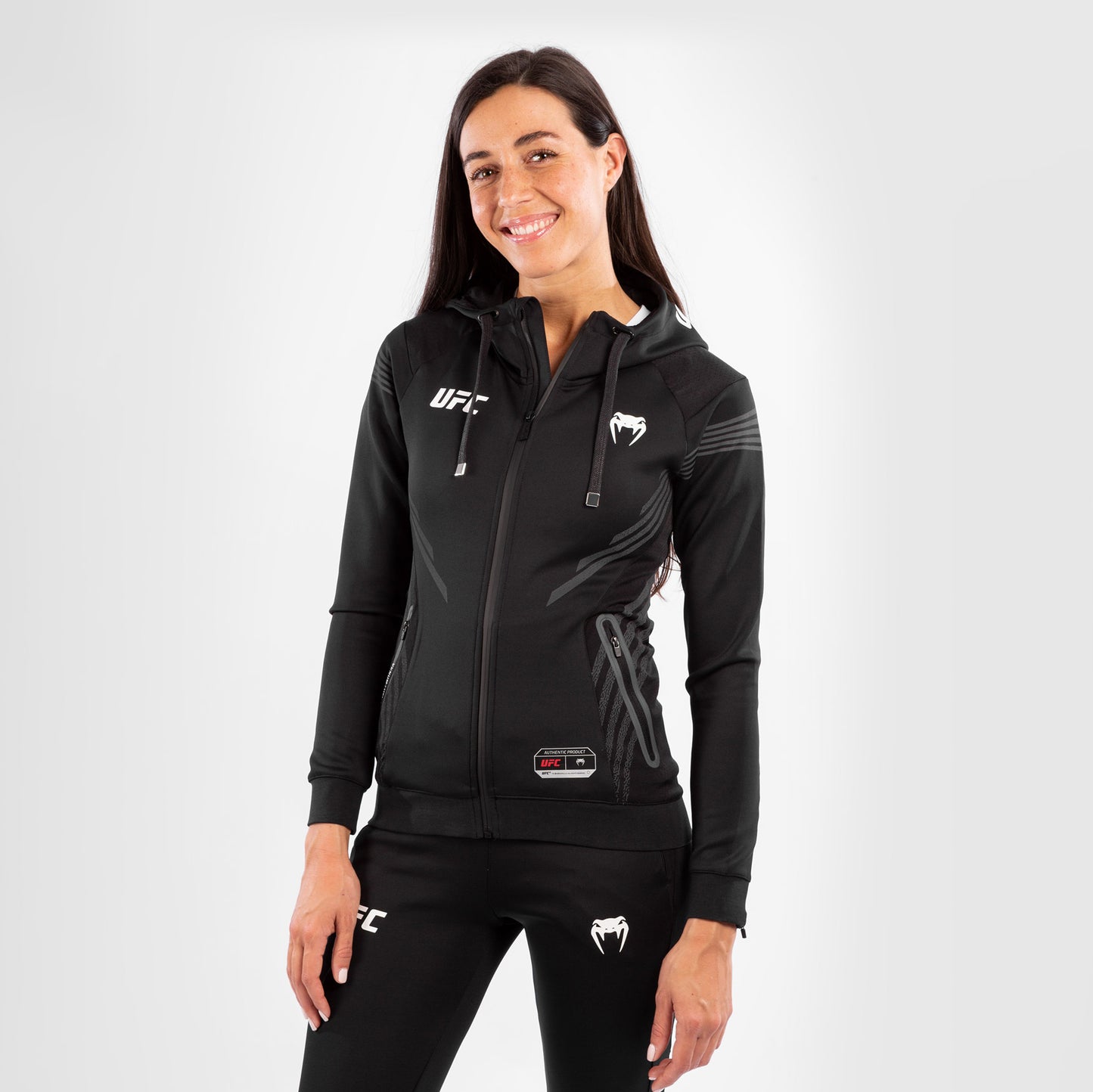 Sudadera Para Mujer UFC Venum Authentic Fight Night Walkout - Negro