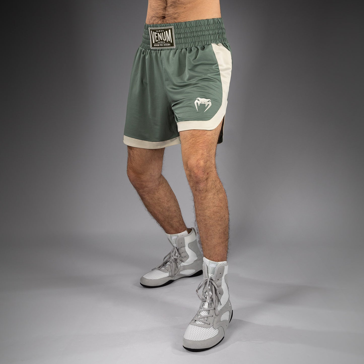 Venum Classic Short de Boxeo - Verde Agua/Marfil