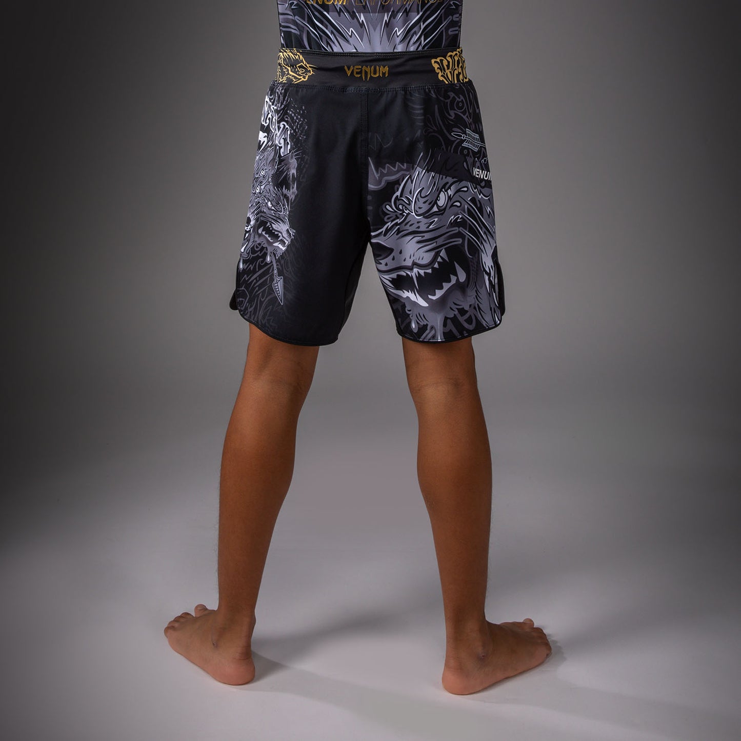 Venum Wolf Atak Short de Combate Para Niños – Negro/Gris