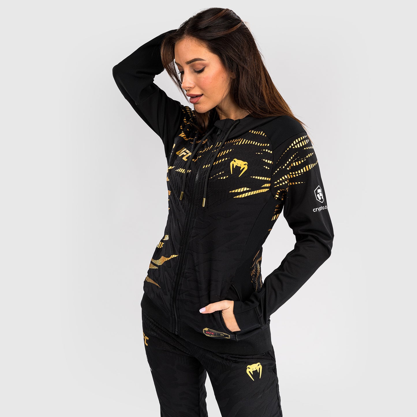 UFC Fusion by Venum Personalizados Authentic Fight Night Sudadera con Capucha para Mujer - Campeón