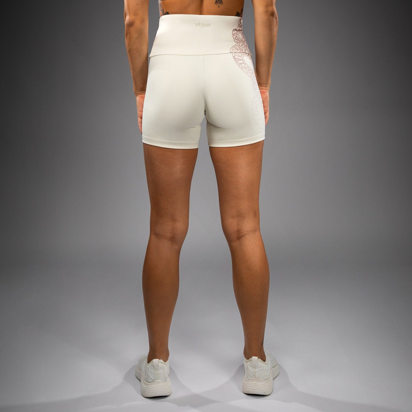 Venum Serpenti Pantalones Cortos Vale Tudo Mujer – Marfil/Burdeos