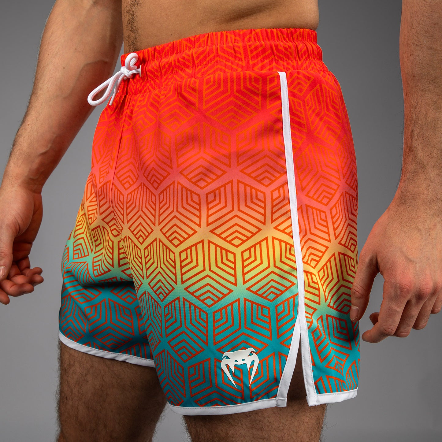 Venum Octane Pantalones Cortos de Playa - Naranja Atardecer/Azul Cielo