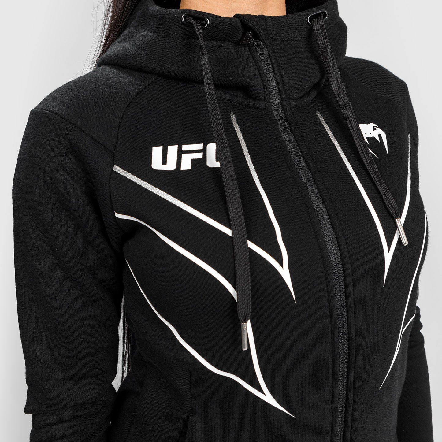 Replica de UFC Venum Fight Night 2.0 Sudadera con cremallera para mujer - Negra
