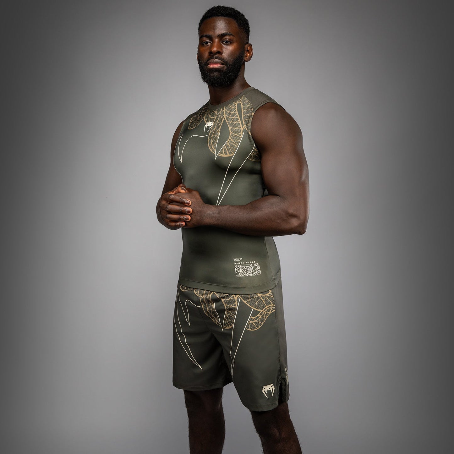Venum Serpenti Rashguard Sin Mangas – Caqui/Bronce/Marfil