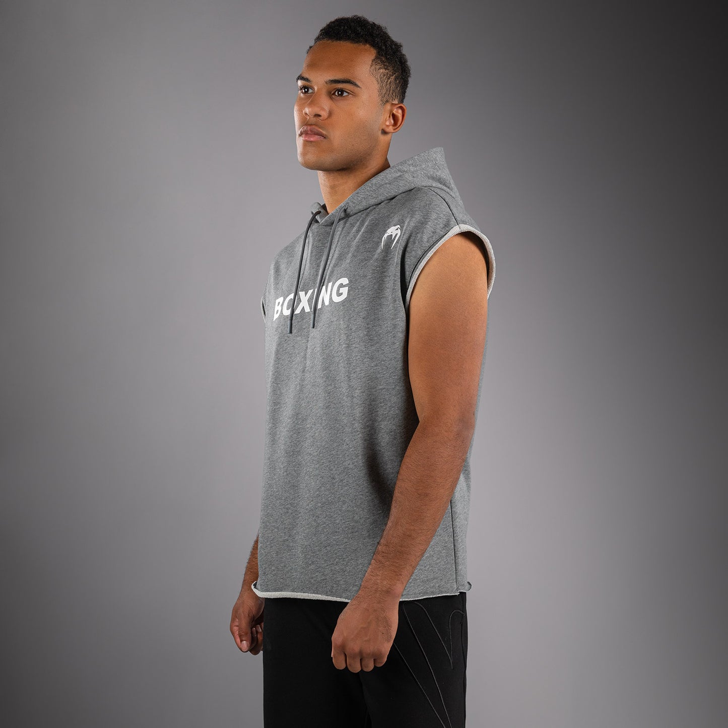 Venum Boxing VT Sudadera con Capucha Sin Mangas – Gris Jaspeado
