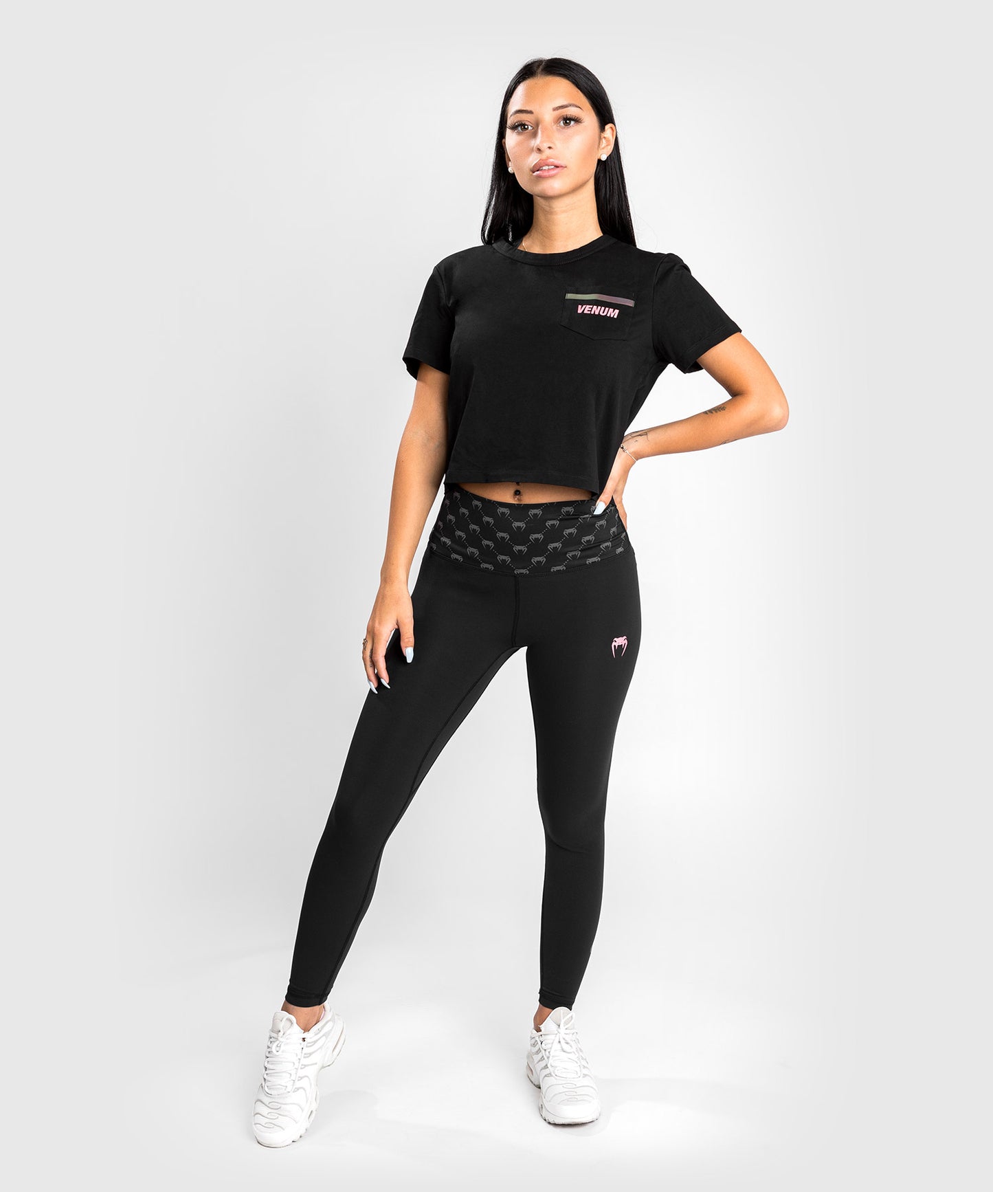 Leggings Venum Monogram 7/8 – Negro//Oro Rosa