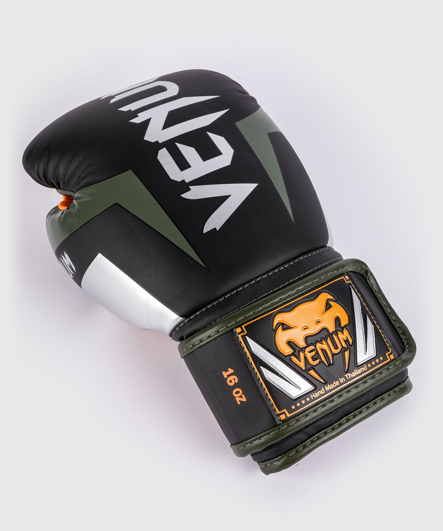 Venum Elite Guantes de Boxeo - Negro/Plata/Caki