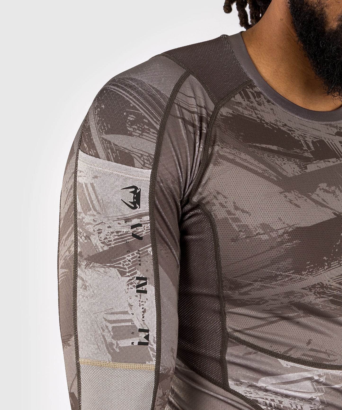 Venum Electron 3.0 Lycra Manga Larga - Sable