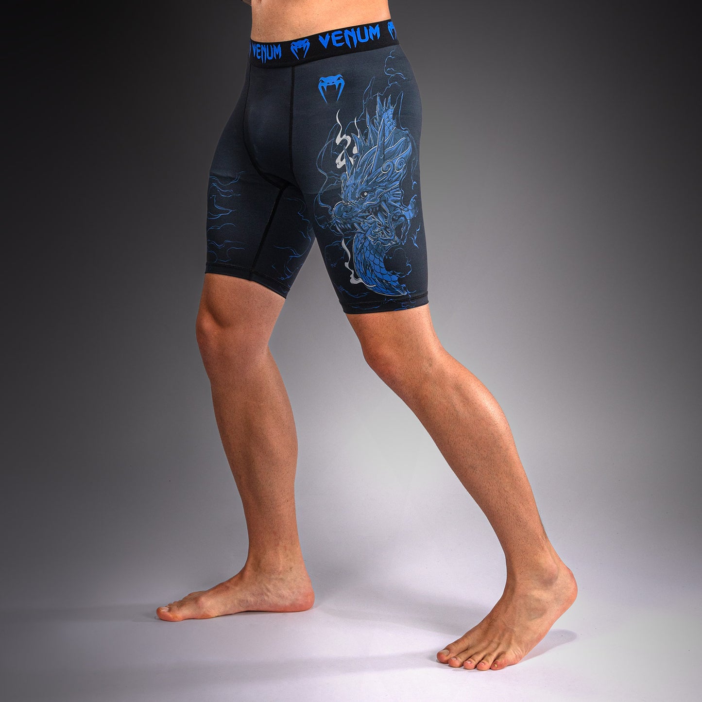 Venum Thunder Dragon Short de Compresión – Negro/Azul Real