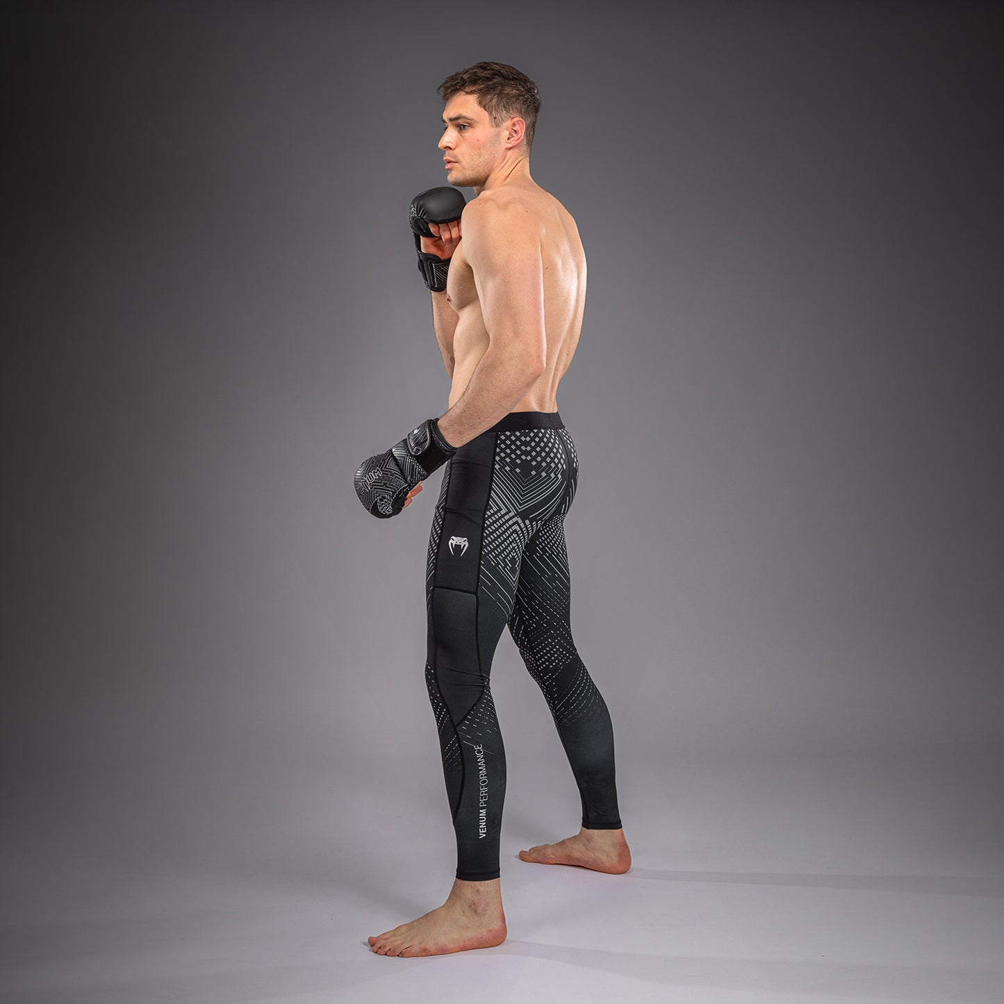 Venum Midnight Fury Spats – Negro/Gris/Plata