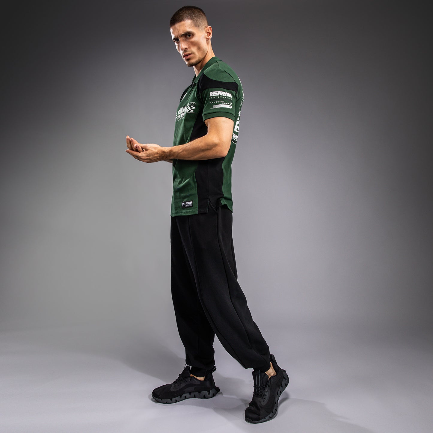 Venum Motorsport Polo de Algodón - Bosque Profundo