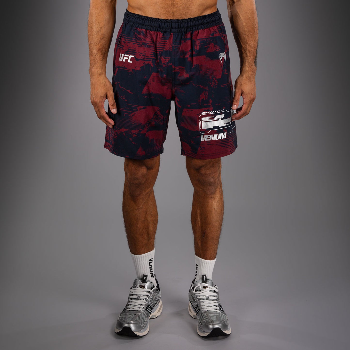 UFC Zenith by Venum Authentic Fight Week Short Performance Hombre - Azul marino/Burdeos/Plateado
