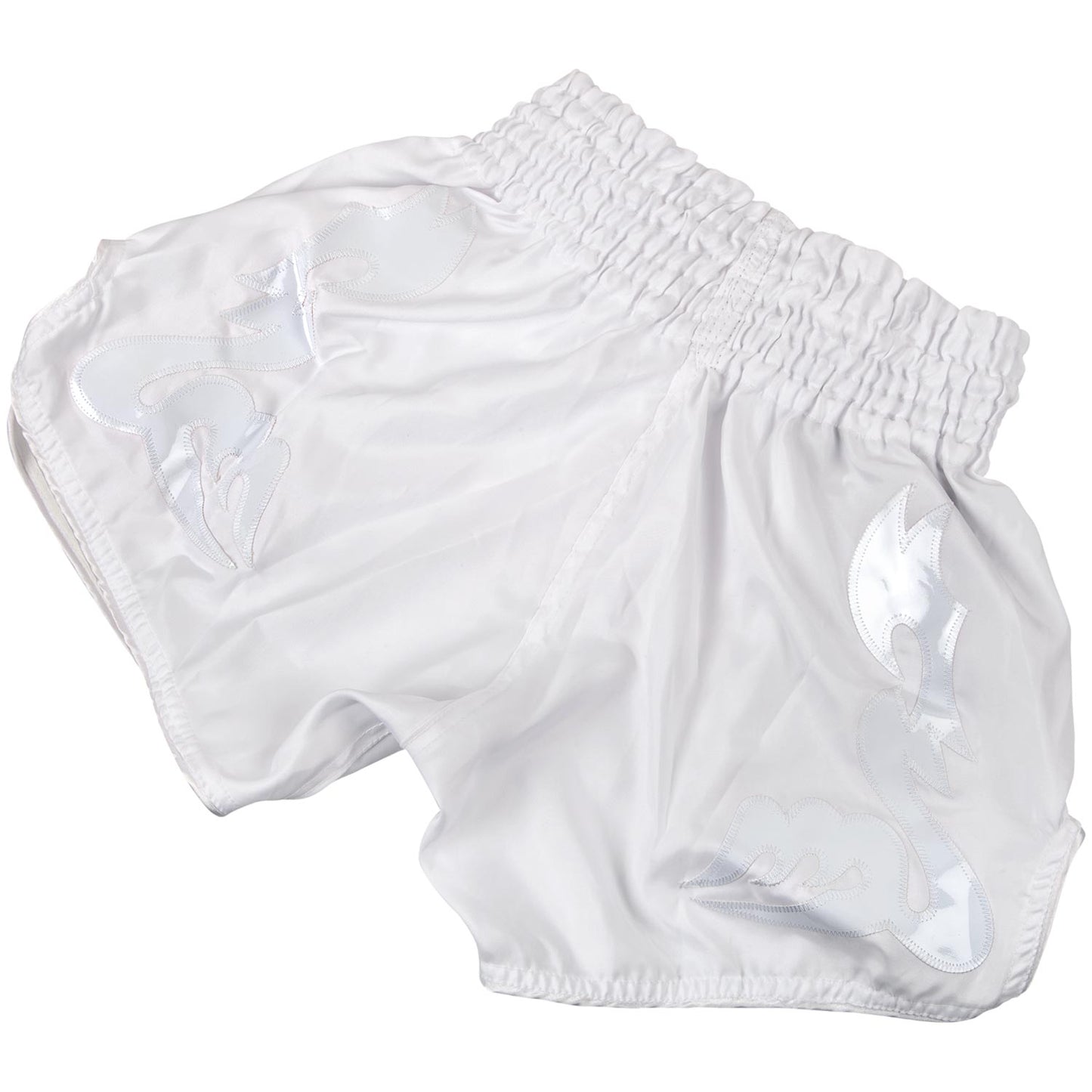 Pantalones Cortos de Muay Thai Venum Bangkok Inferno  - Blanco/Blanco