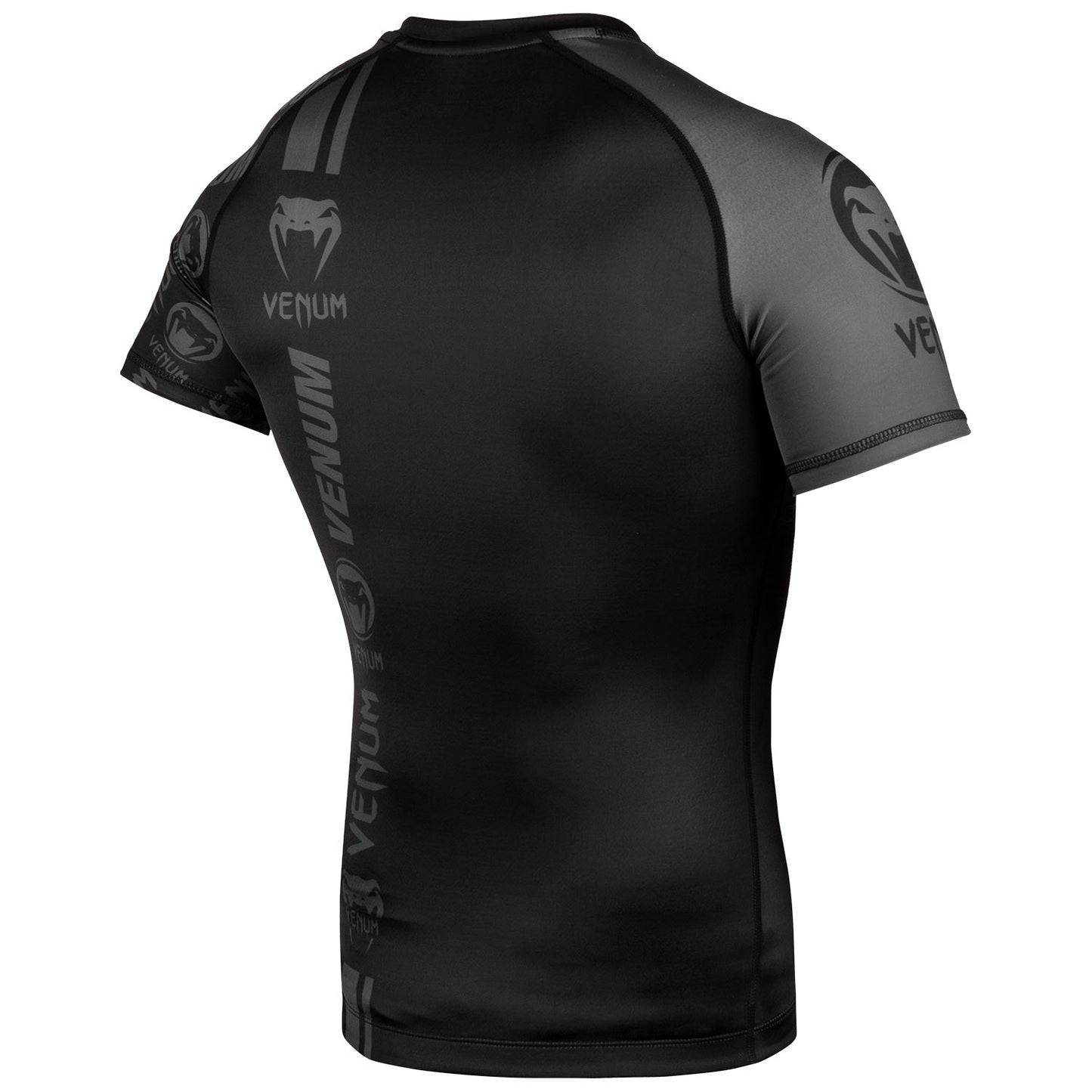 Rashguard Venum Logos - Mangas cortas - Negro/Negro