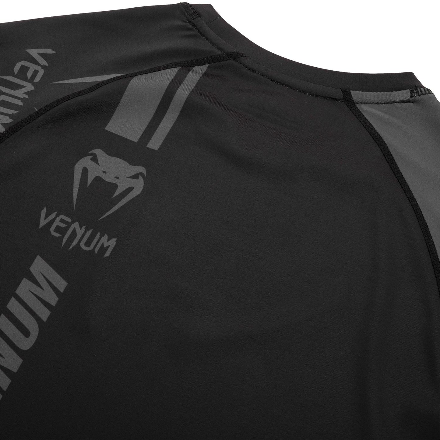 Rashguard Venum Logos - Mangas cortas - Negro/Negro
