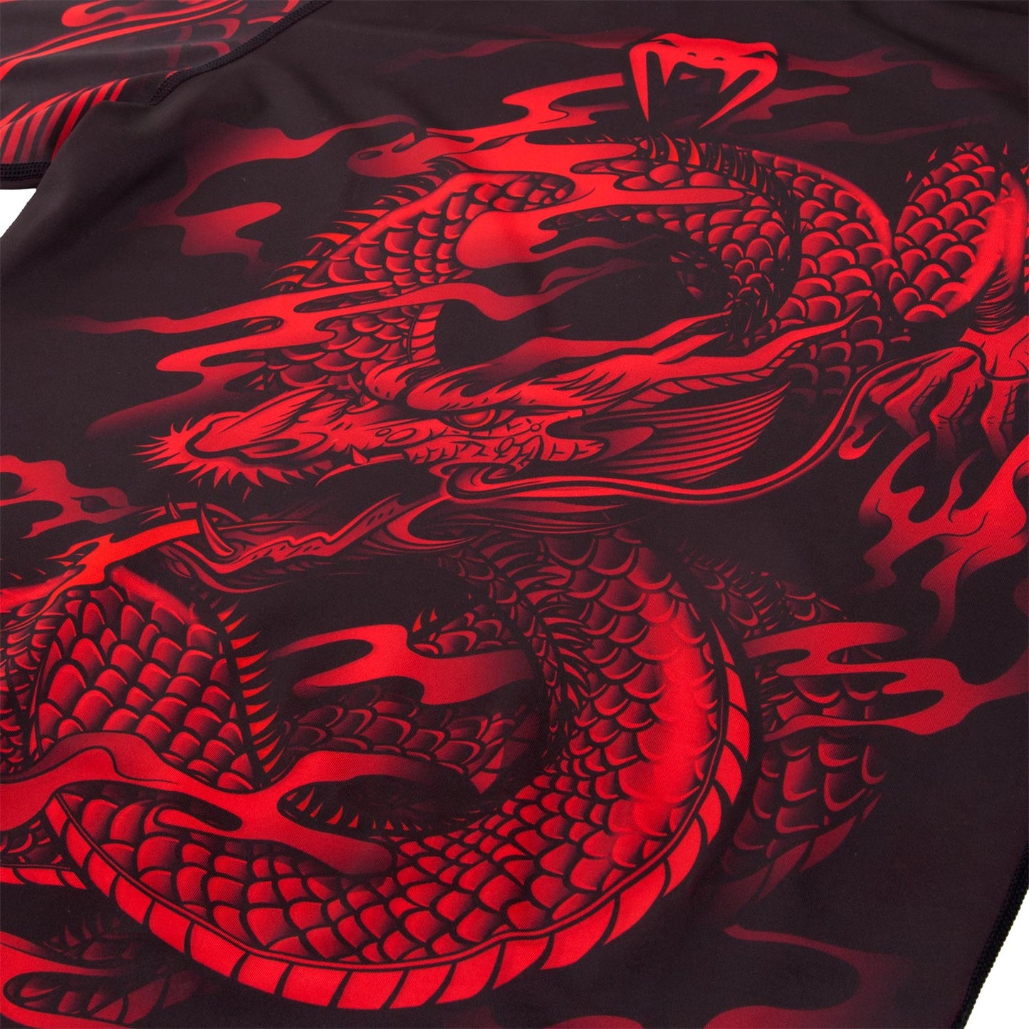 Rashguard Venum Dragon's Flight - Mangas Largas - Negro/Rojo