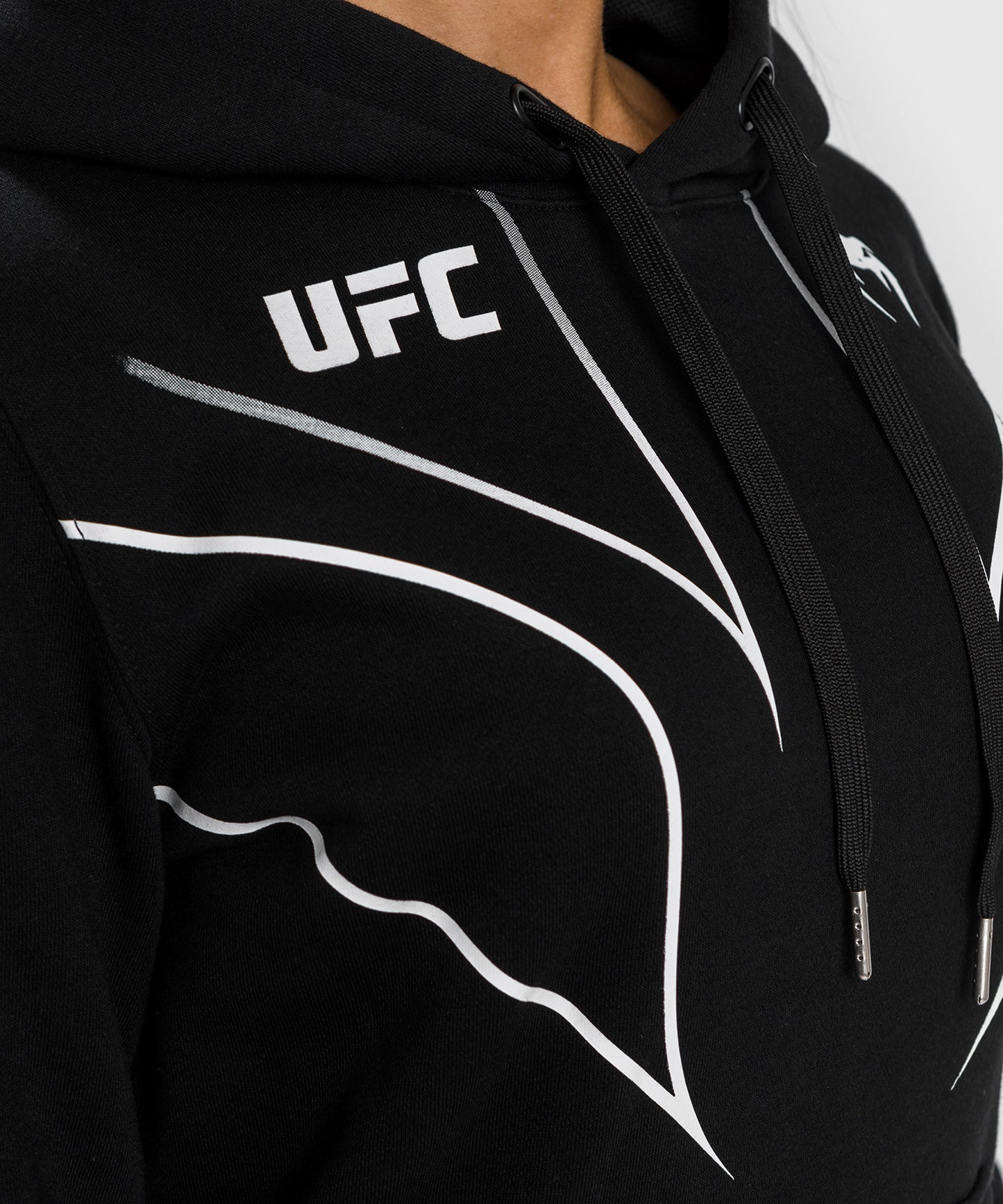 Sudadera con capucha UFC Venum Fight Night 2.0 para mujer - Negra