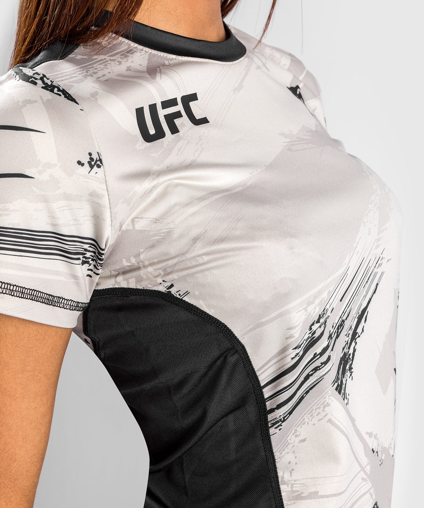 Camiseta UFC Venum Authentic Fight Week 2.0 Dry-Tech - Para Mujer - Negro/Arena