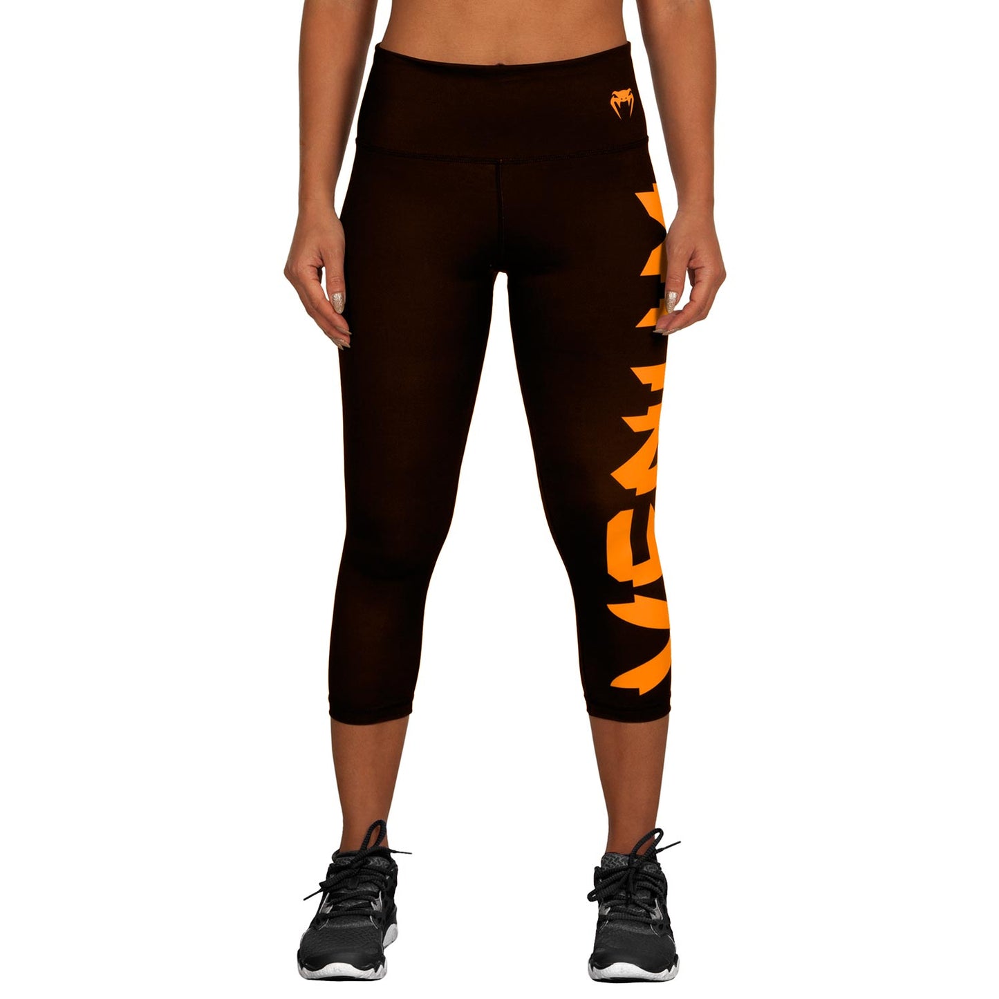 Leggins cortos Venum Giant - Negro/Naranja