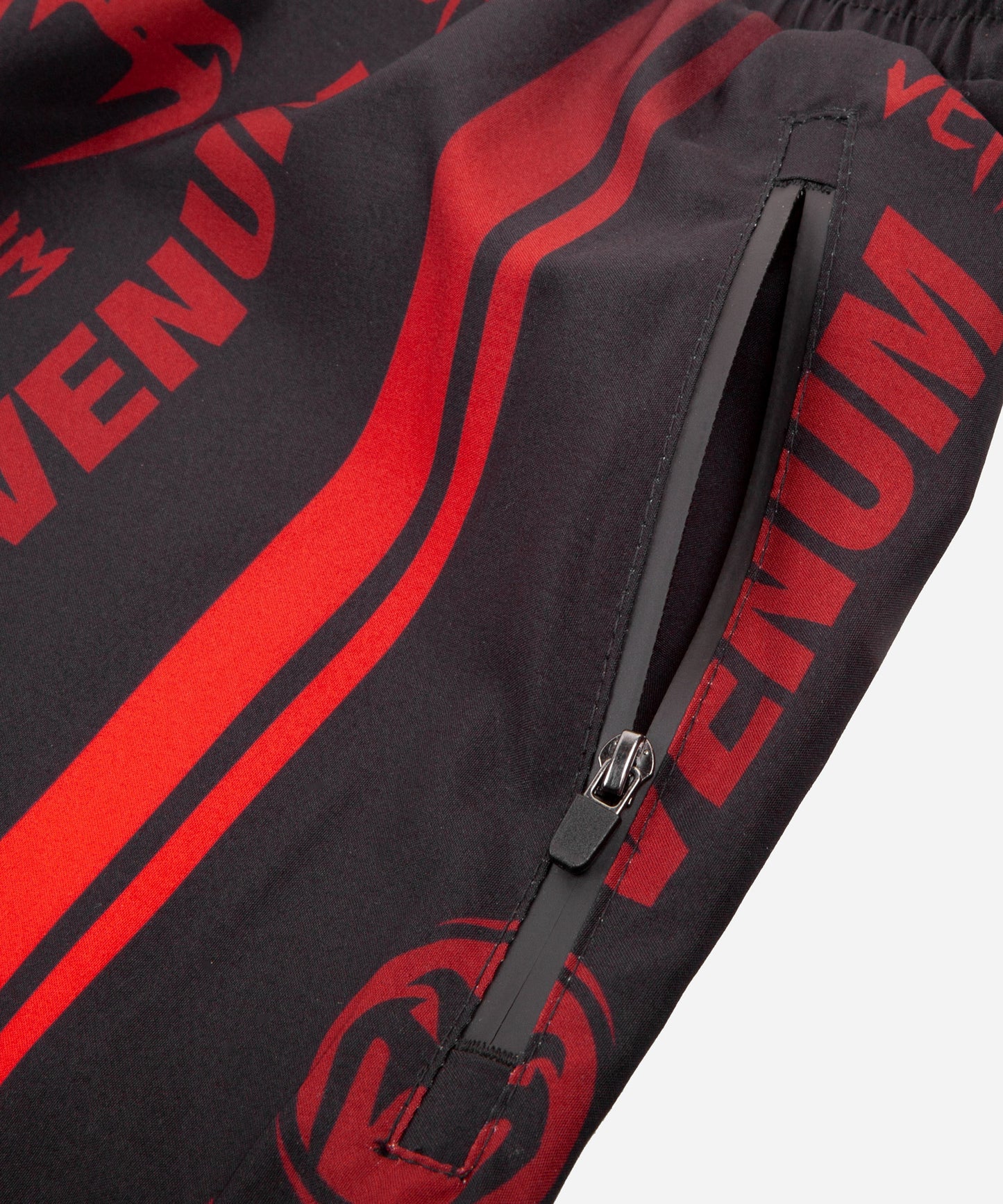Short de Fitness Venum Logos - Negro/Rojo