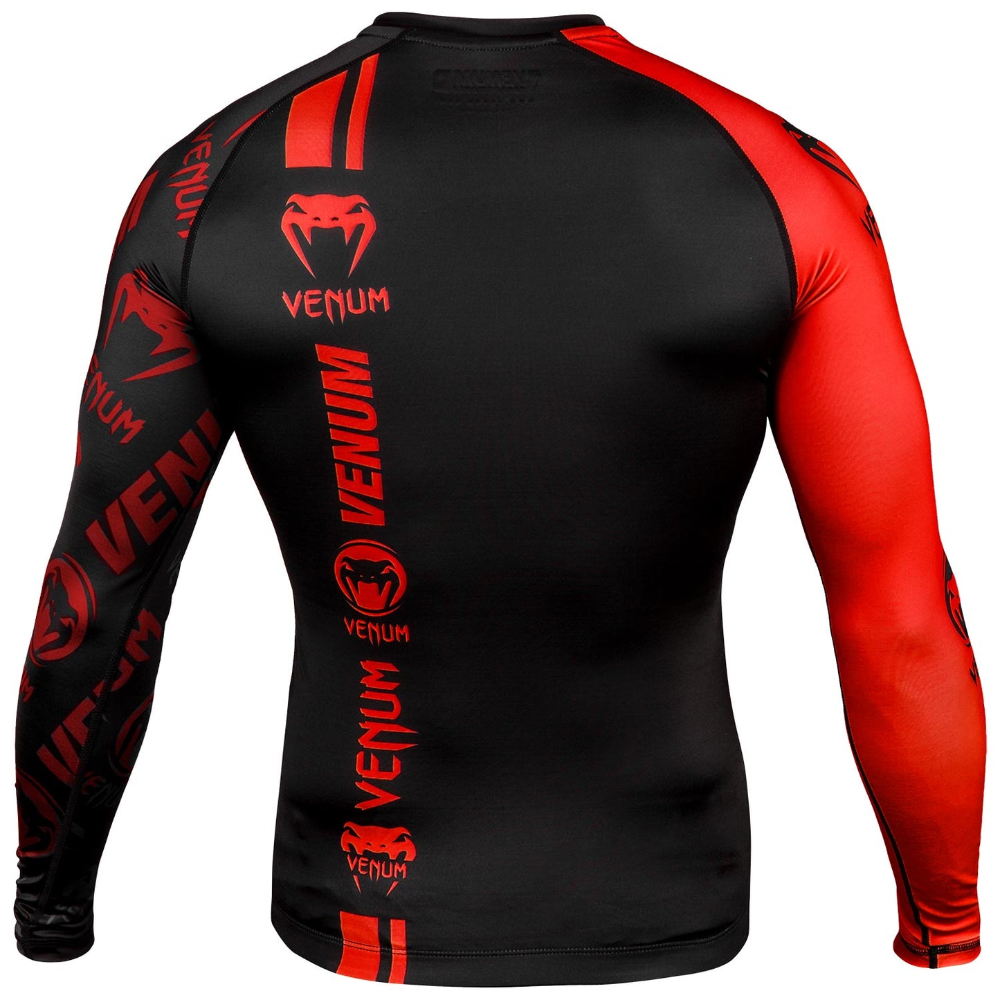 Rashguard Venum Logos - Mangas largas - Negro/Rojo