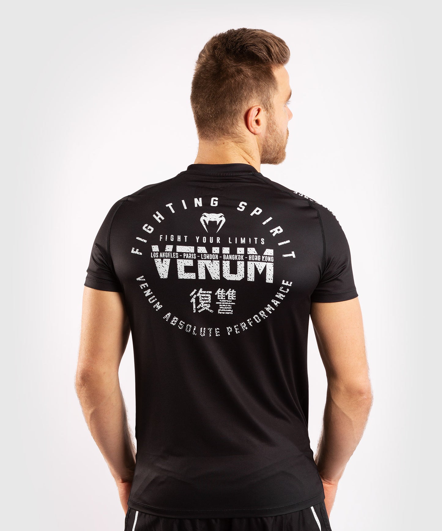 Camiseta Venum Signature Dry Tech - Negro/Blanco