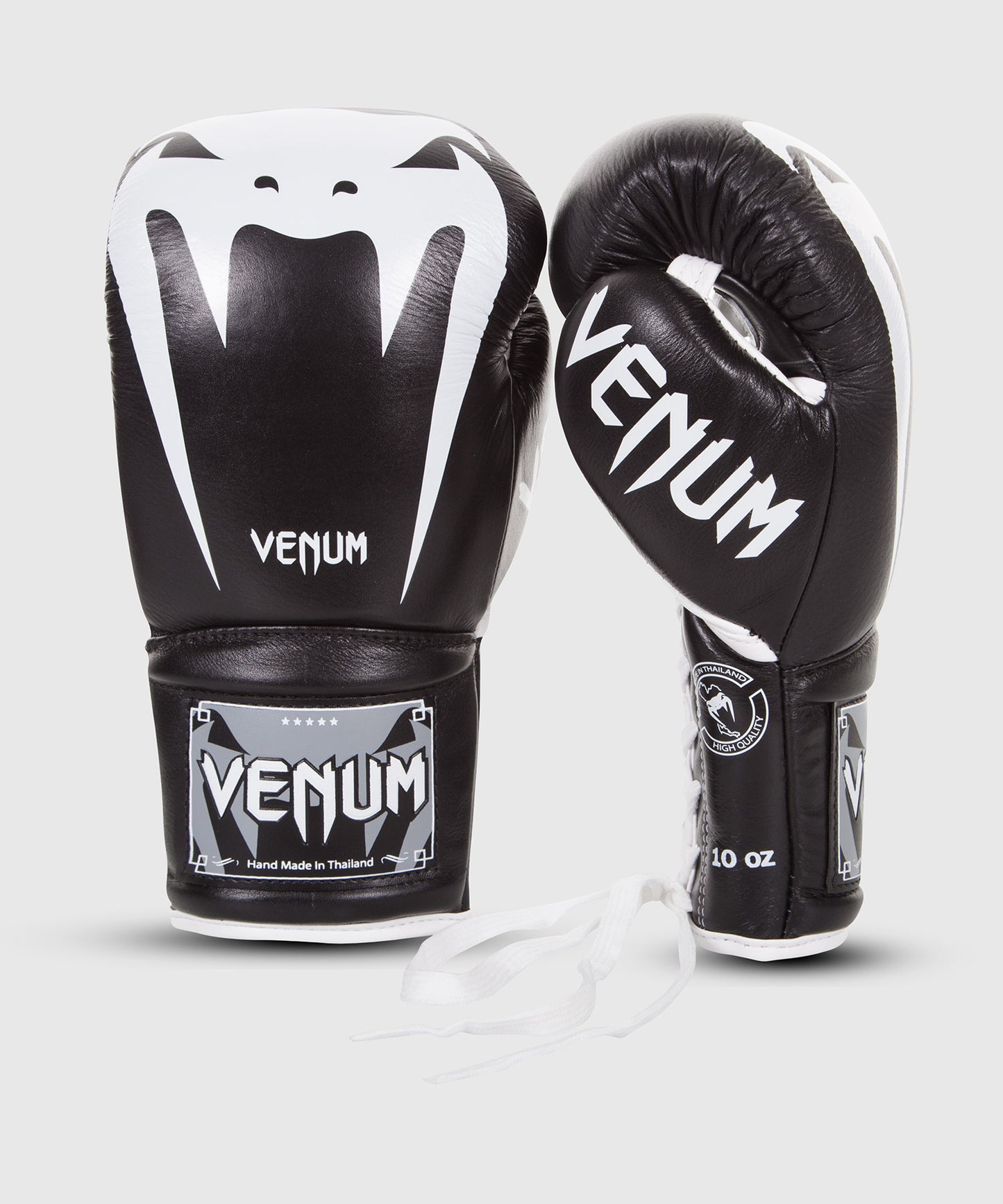 Guantes de Boxeo Venum Giant 3.0 - Cuero Nappa - Con cordones - Negro