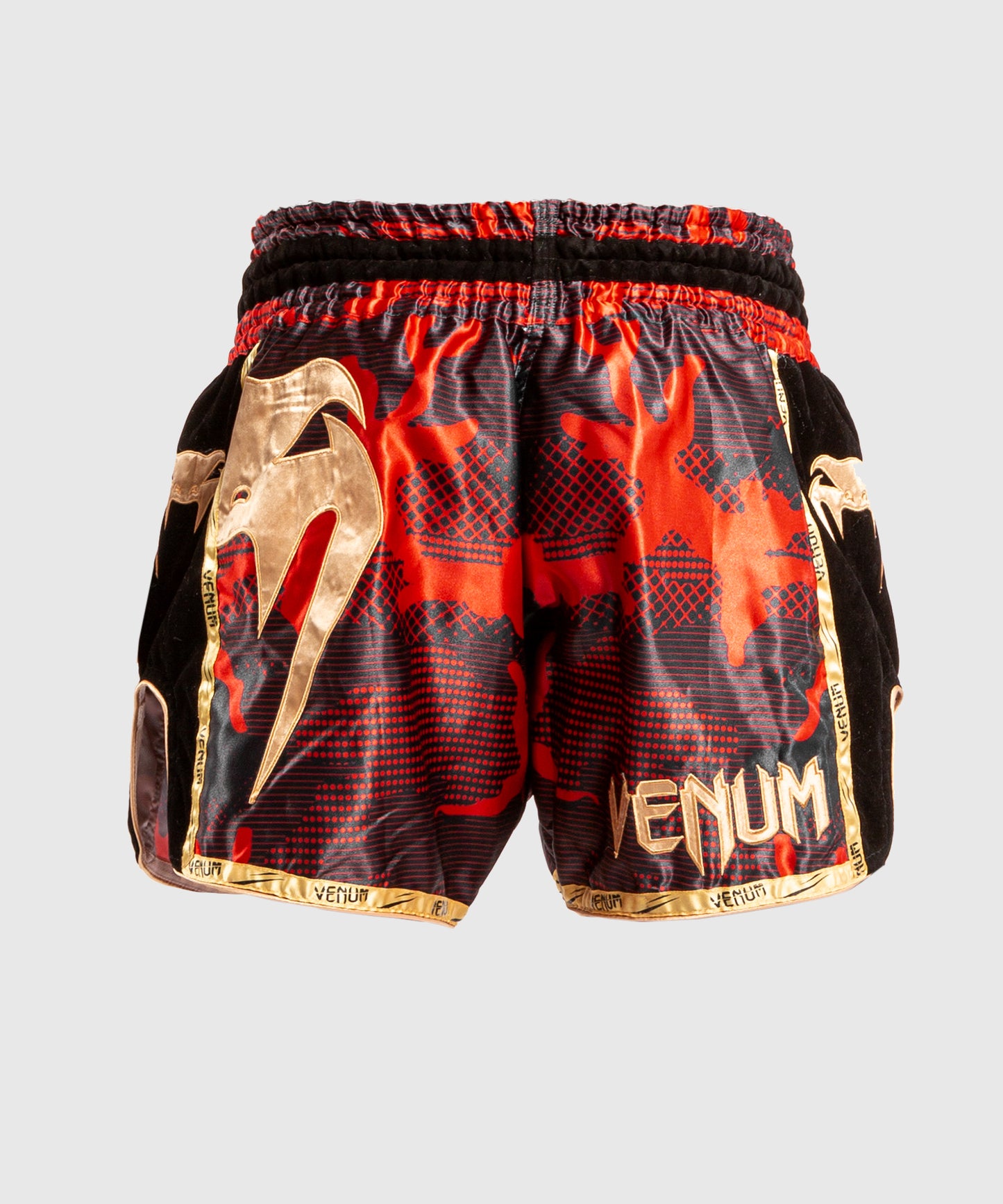 Pantalones de Muay Thai Venum Giant Camo - Rojo/Oro