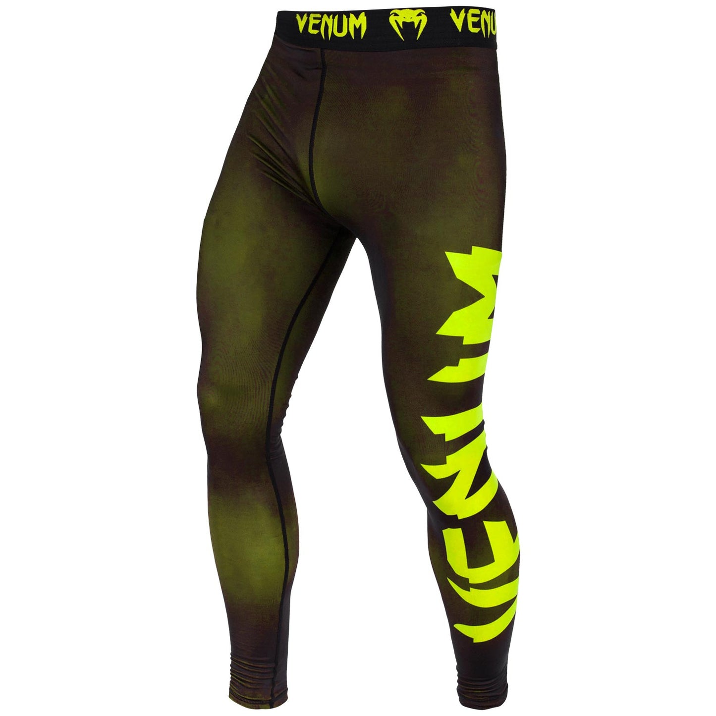 Pantalones de compresión Venum Giant - Negro/Amarillo Fluo