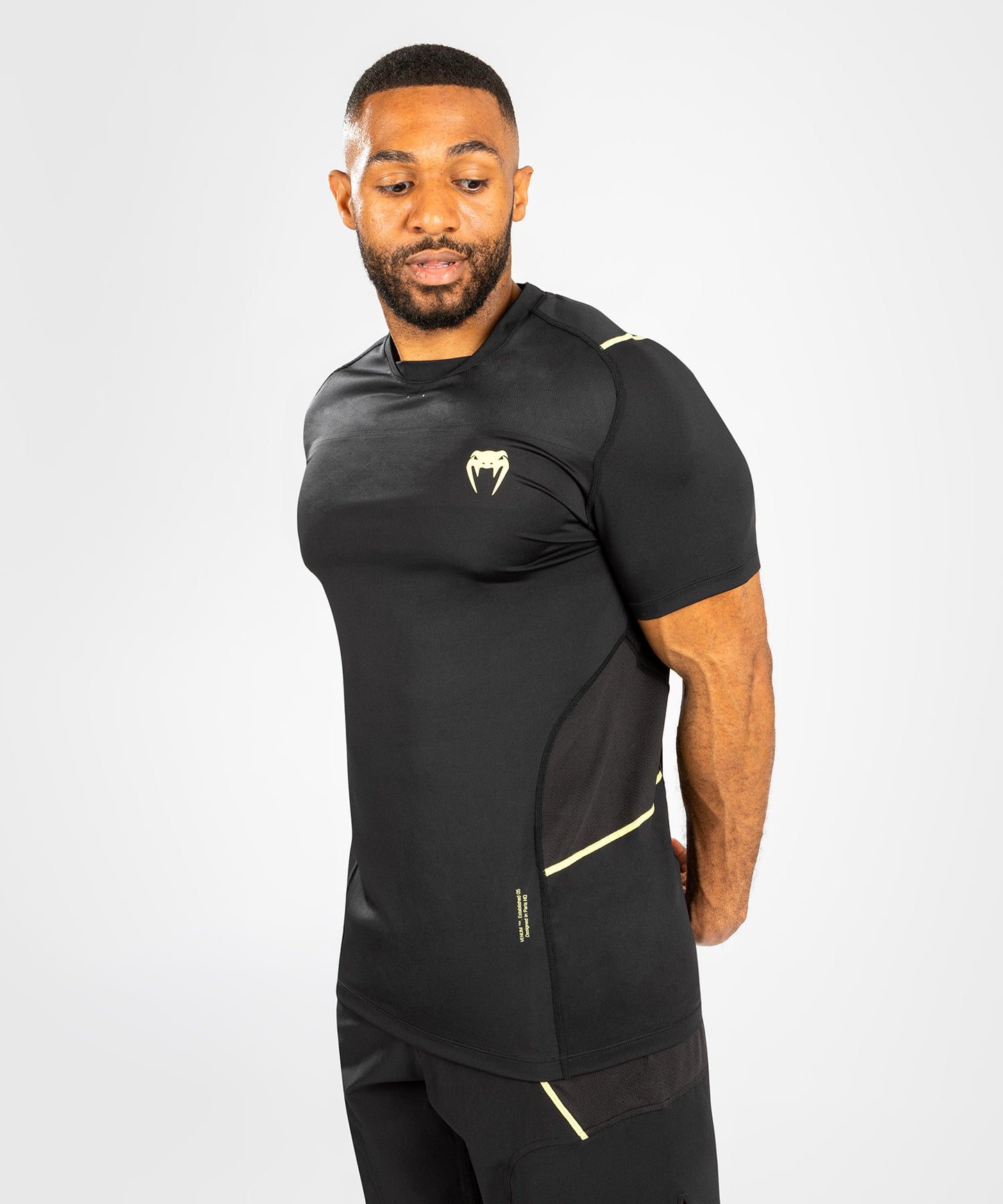 Venum Fusion 2.0  Camiseta Dry Tech Hombre - Negra/Amarilla