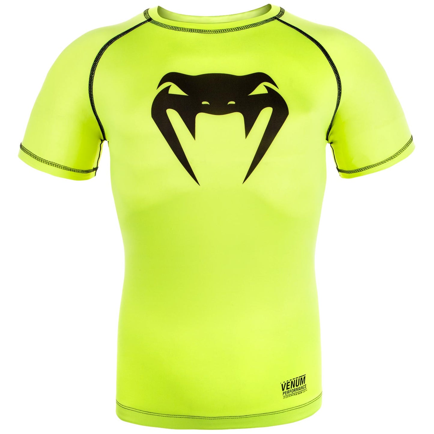 Camiseta de Compresión Venum Contender 3.0 - Mangas Cortas - Neo Amarillo/Negro