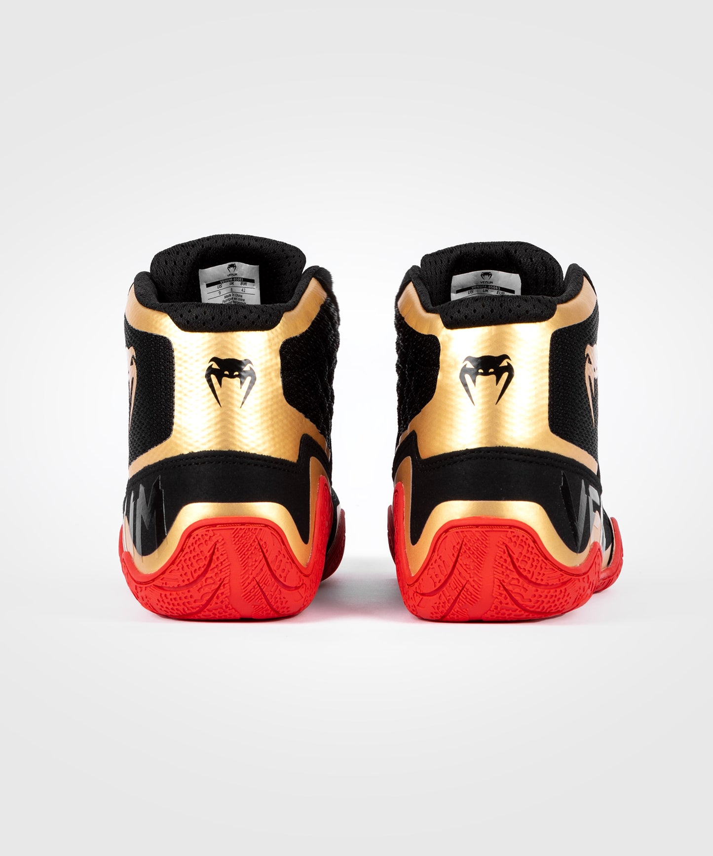 Venum Elite Zapatillas de lucha - Negro/Dorado/Rojo