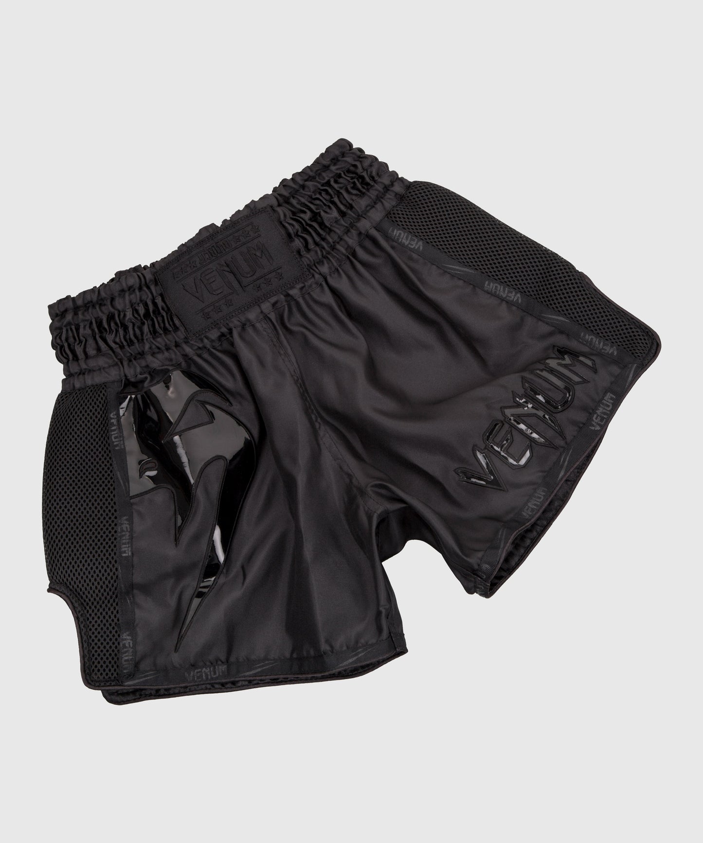 Pantalones Cortos de Muay Thai Venum Giant - Negro/Negro