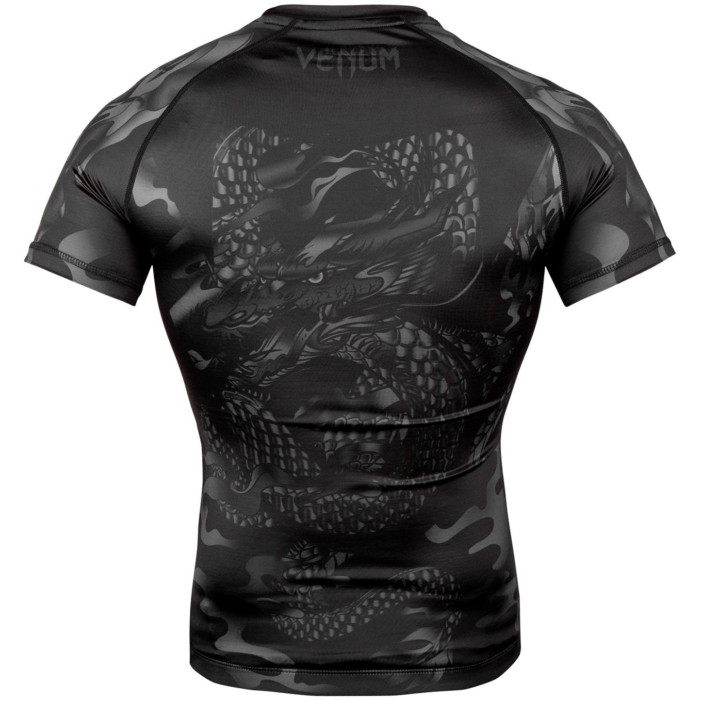 Rashguard Venum Dragon's Flight - Manga Corta - Negro/Negro