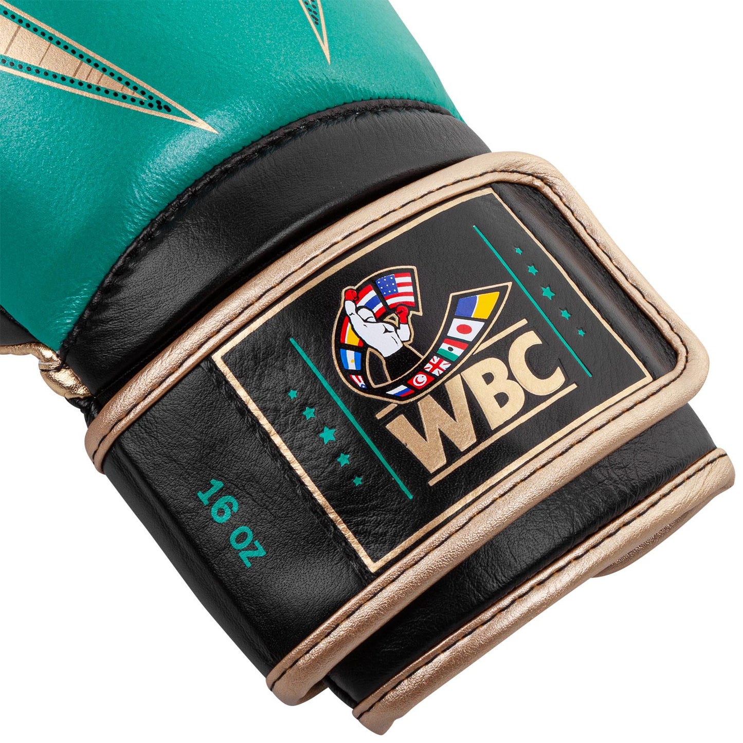 Guantes de Boxeo profesional Venum Giant 2.0 - Edición limitada WBC - Velcro - Verde metálico/Oro