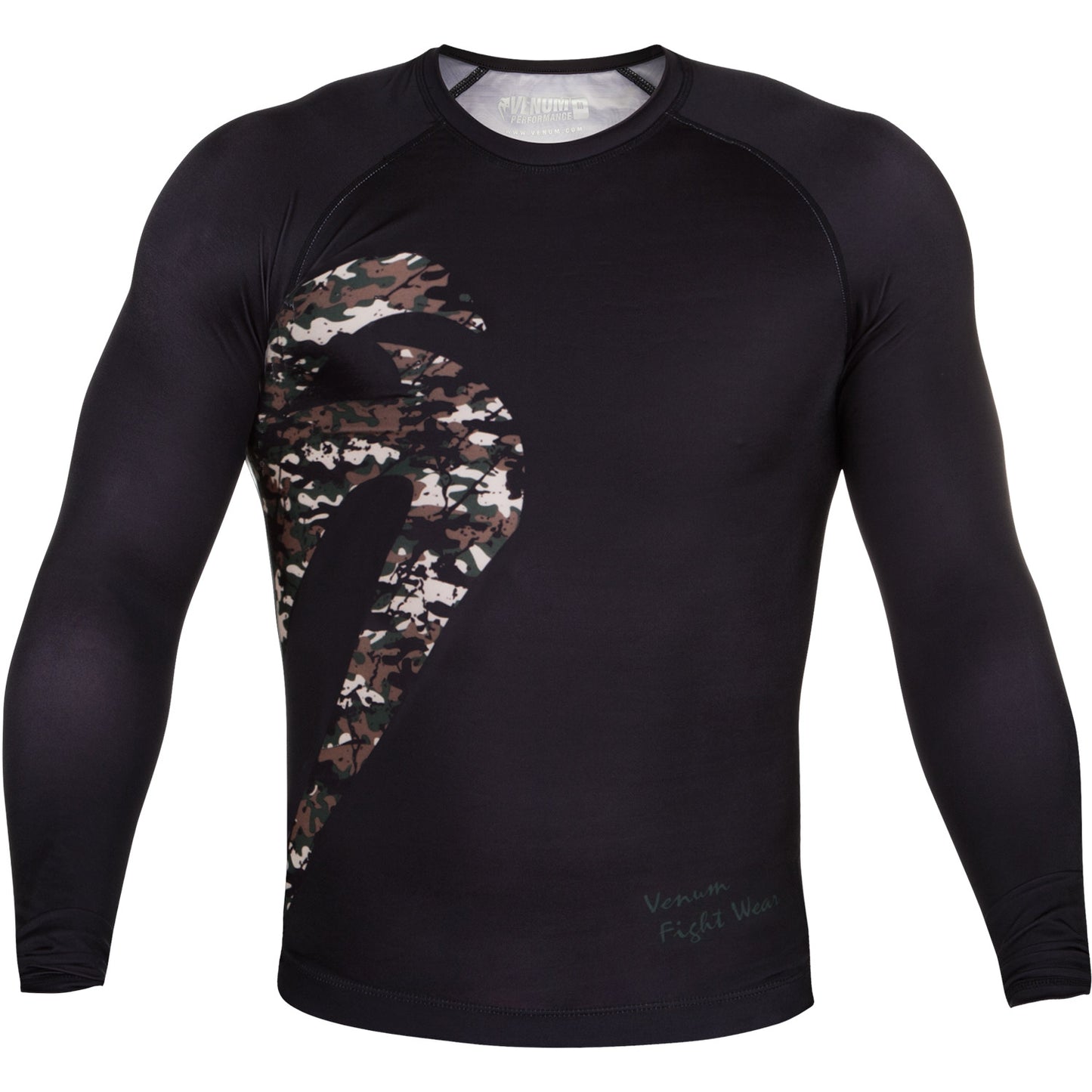 Rashguard Venum Original Giant - Mangas Largas - Negro/Bosque Camo