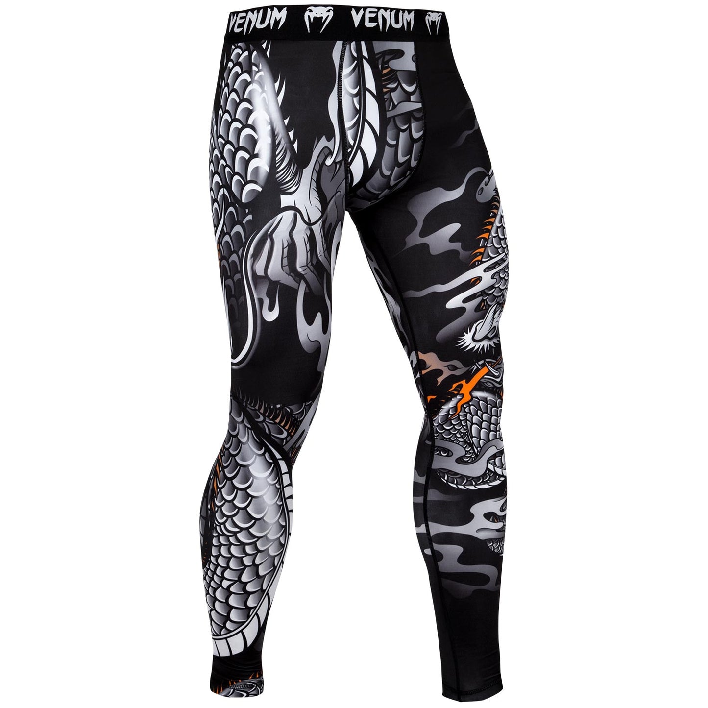 Mallas Largas Venum Dragon's Flight - Negro/Blanco