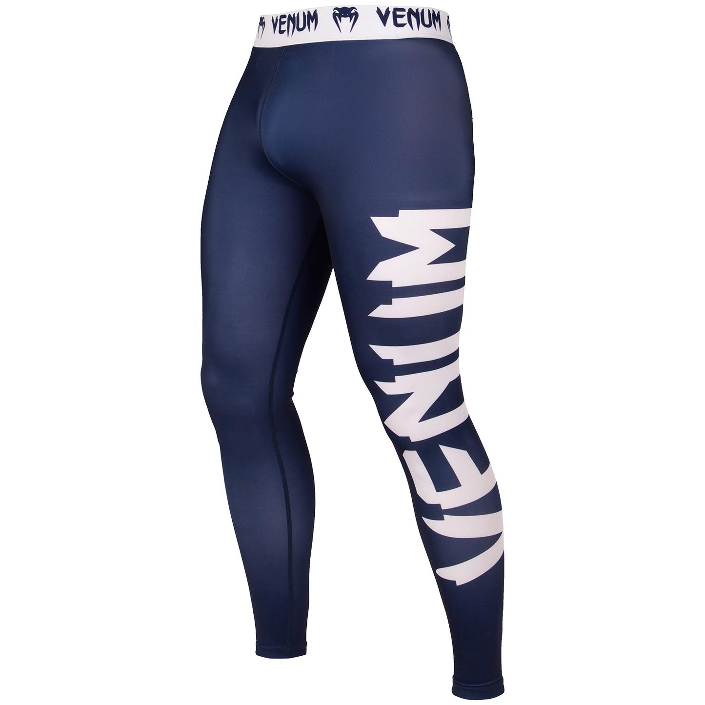 Pantalones de compresión Venum Giant - Azul Marino/Blanco