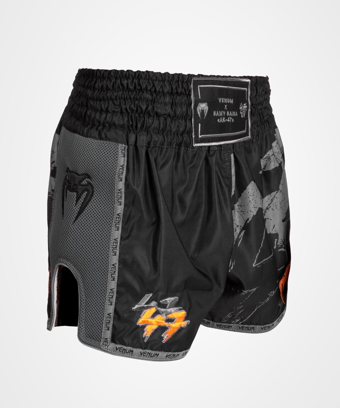 Venum S47 Muay Thai Shorts - Negro/Naranja