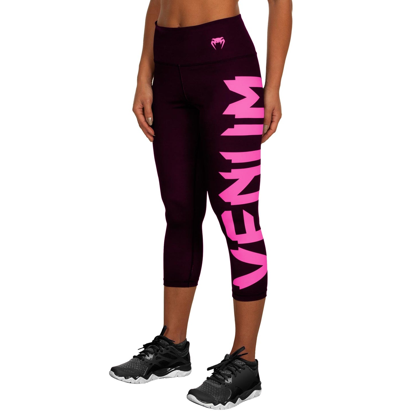 Leggins cortos Venum Giant - Negro/Rosa Fluo