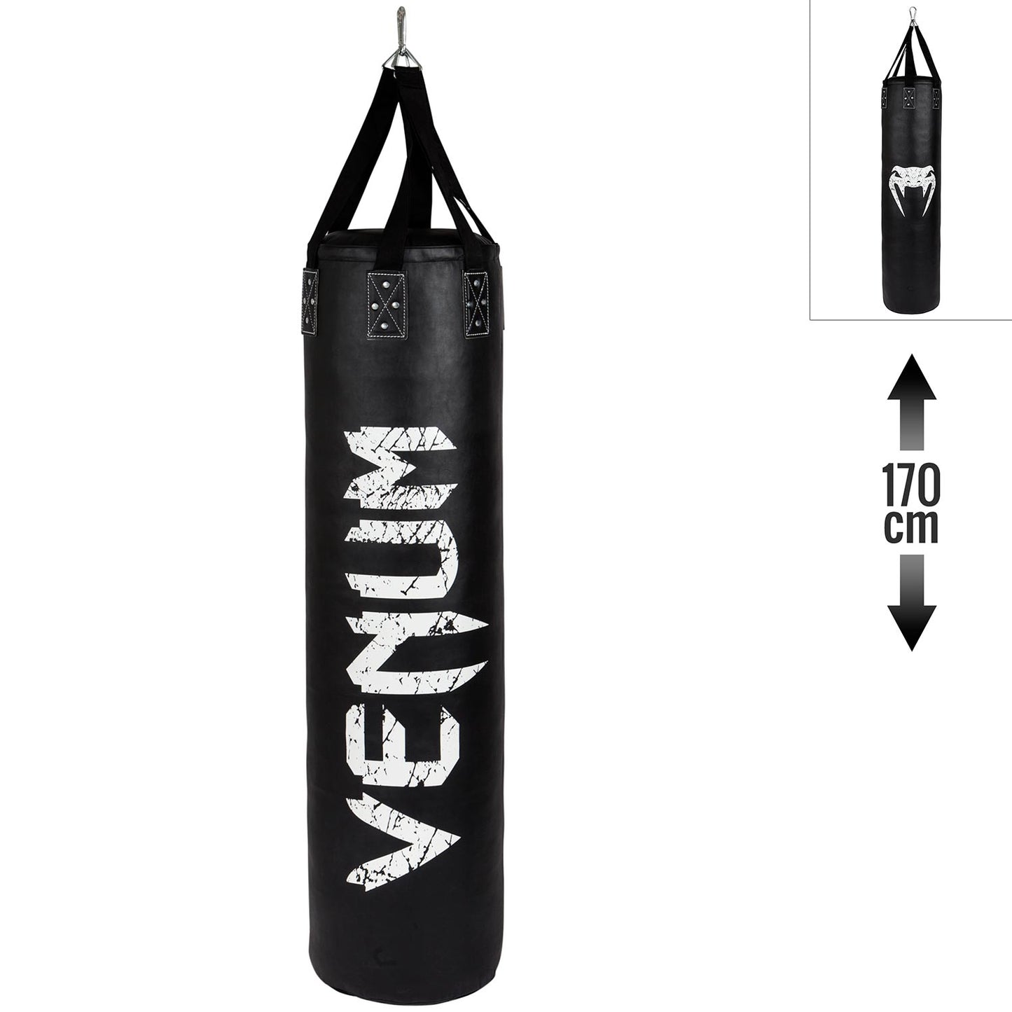 Saco de Boxeo Venum Challenger - Negro - 170 cm - Lleno