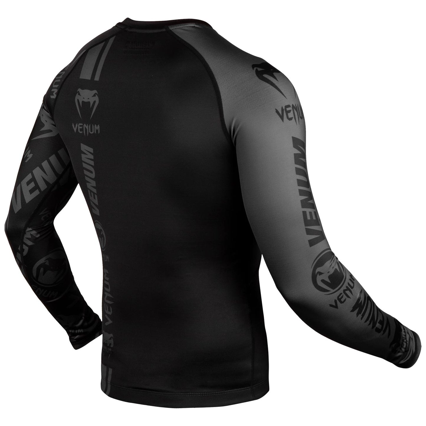Rashguard Venum Logos - Mangas largas - Negro/Negro